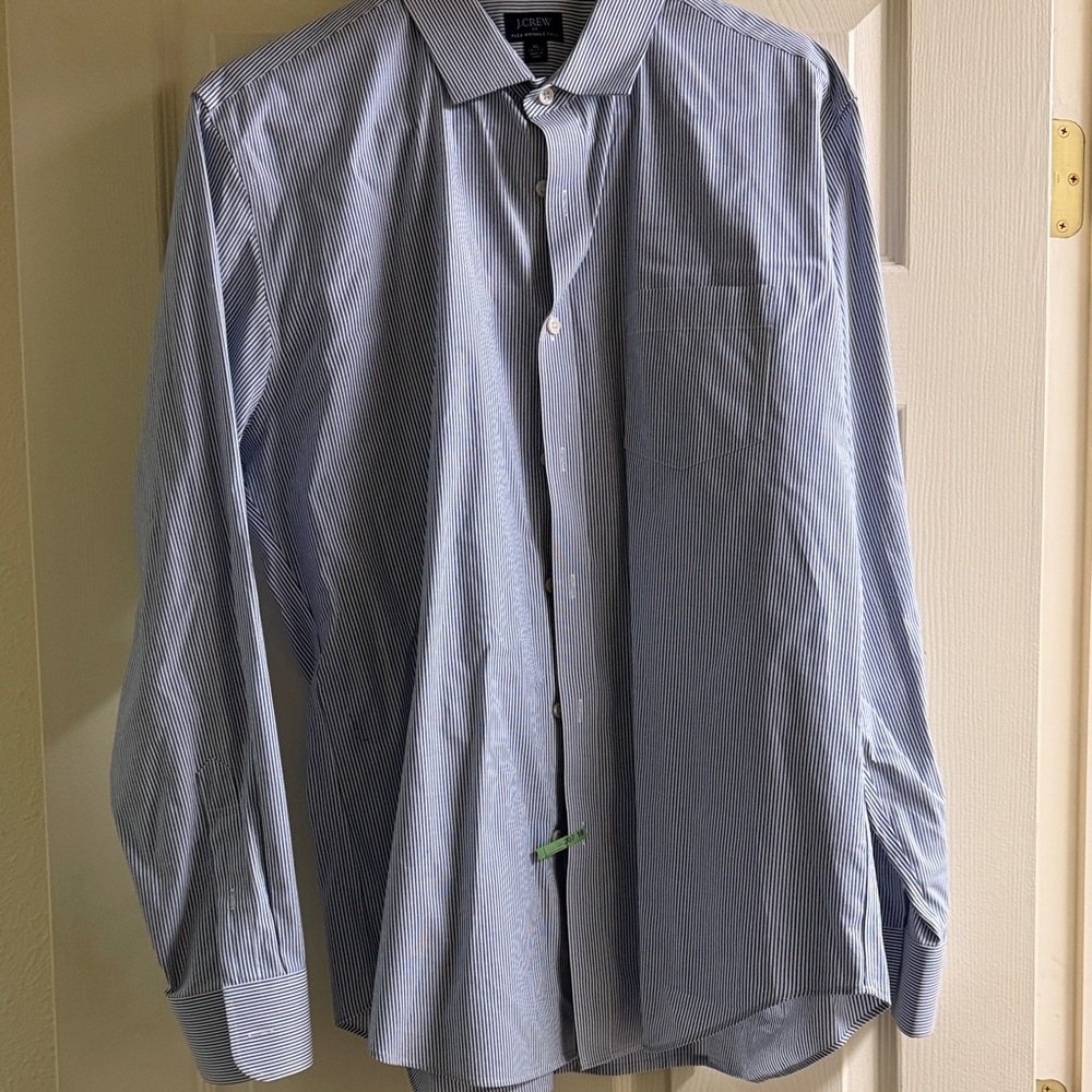 J. Crew Blue Striped Dress Shirt